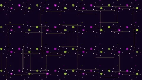 Glowing rgb dots grid on black background Stock Footage 322773215