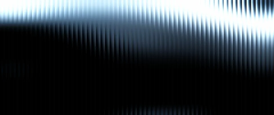 Glowing ribbed metallic background featuring silver and blue gradient and c.. Stock Illustration