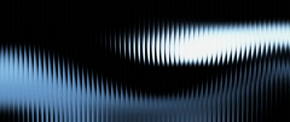 Glowing ribbed metallic background featuring silver and blue gradient and n.. Stock Illustration