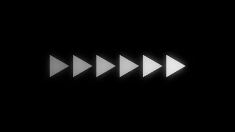 Glowing right arrow pointer icon animation. Right-directional arrow loop. 스톡 동영상 337104260