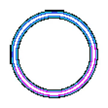 Glowing ring abstract background with neon colors Stock Illustration