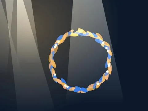 Glowing Ring on Dark Background Stock Illustration