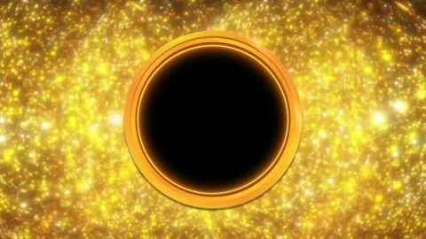 A glowing ring, a dark space in the center, a background Video stock 342820218
