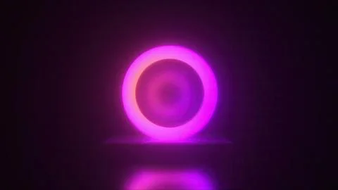 Glowing ring with reflection Stock Illustration