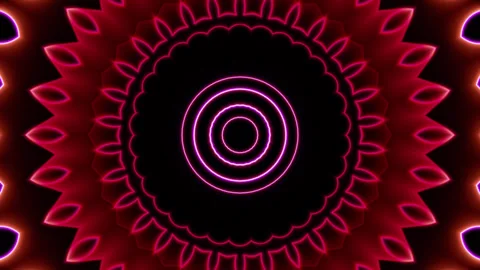 Glowing Rose Kaleidoscope Vj Loop 2 Stock-Footage 314567593