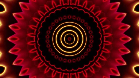 Glowing Rose Kaleidoscope Vj Loop Vídeos de archivo 314567896