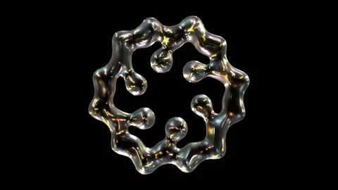 Glowing Round Shape With Rotation Animation Stock Footage 306246815