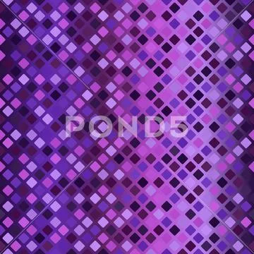 Glowing rounded diamond pattern. Seamless vector background Ilustração Stock