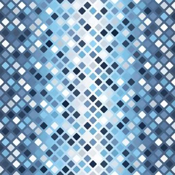 Glowing rounded diamond pattern. Seamless vector background Stock Illustration