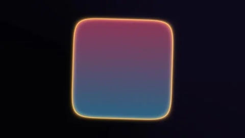 Glowing Rounded Rectangle Gradient Seamless Loop Stock Footage 342353686