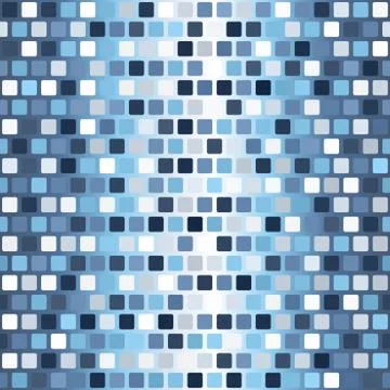 Glowing rounded square pattern. Seamless vector background Illustrazione stock