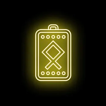 Glowing runic symbol card representing protection and esotericism Stock Illustration