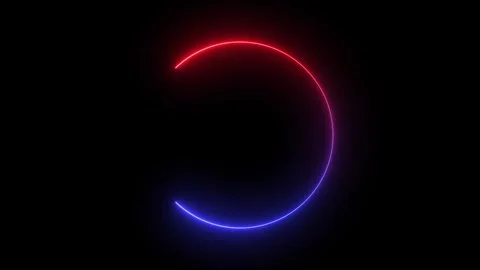 The glowing saber line light frame moves in circles at night. 库存影片 258186907
