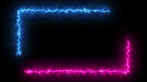 Glowing Saber Lines Border Overlay. Smoke Lines Border. 4K Stock Footage 277752285