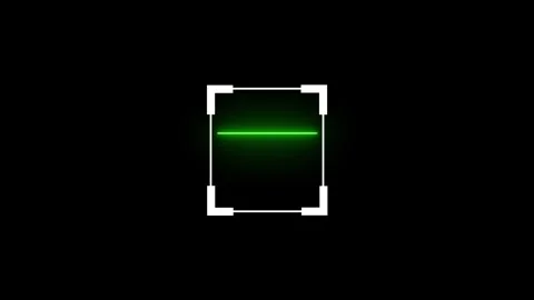 Glowing Scan icon showing scanner process. QR code being a scanning concept. Stock-Footage 333888079