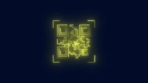 Glowing Scan qr code icon. Stock Footage 276677289
