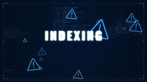 Glowing SCANNING text with warning triangles over code readout 動画素材 344793597