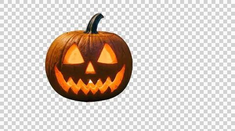 Glowing scary jack o lantern pumpkin for halloween Stock Illustration