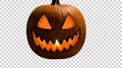Glowing scary jack o lantern pumpkin for halloween Stock Illustration