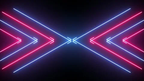 Glowing Sci-Fi Light Beams Tunnel | Digital Futuristic Laser Glow 4K 動画素材 304947941