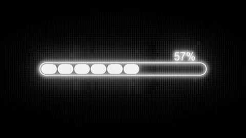 Glowing Seamless Looping Loading Bar Animation, Pixel Perfect Loading Bar A.. Stock Footage 310561392
