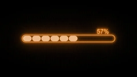 Glowing Seamless Looping Loading Bar Animation, Pixel Perfect Loading Bar A.. Stock Footage 310561525