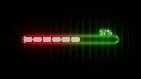 Glowing Seamless Looping Loading Bar Animation, Pixel Perfect Loading Bar A.. Stock Footage 310561542