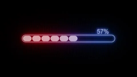 Glowing Seamless Looping Loading Bar Animation, Pixel Perfect Loading Bar A.. Stock Footage 310561556