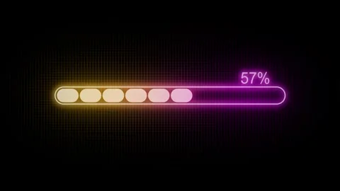 Glowing Seamless Looping Loading Bar Animation, Pixel Perfect Loading Bar A.. Stock Footage 310561567
