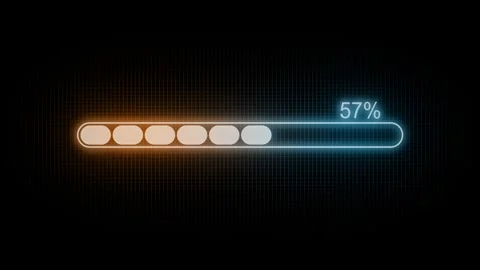 Glowing Seamless Looping Loading Bar Animation, Pixel Perfect Loading Bar A.. Stock Footage 310561583