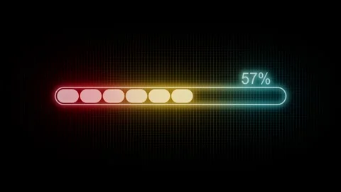 Glowing Seamless Looping Loading Bar Animation, Pixel Perfect Loading Bar A.. Stock Footage 310561627