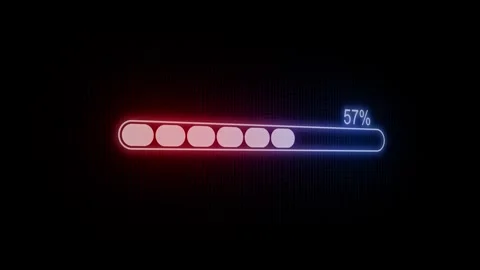 Glowing Seamless Looping Loading Bar Animation, Pixel Perfect Loading Bar A.. Stock Footage 310561662