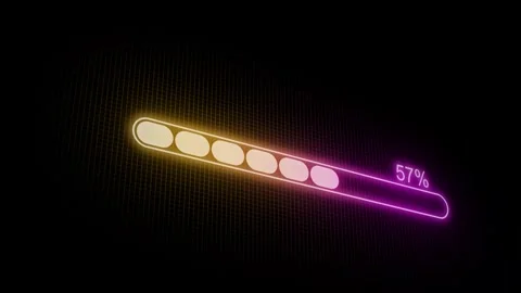 Glowing Seamless Looping Loading Bar Animation, Pixel Perfect Loading Bar A.. Stock Footage 310561673