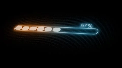 Glowing Seamless Looping Loading Bar Animation, Pixel Perfect Loading Bar A.. Stock Footage 310561678