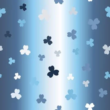 Glowing shamrock pattern. Seamless vector Stock Illustration