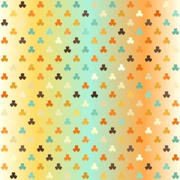 Glowing shamrock pattern. Seamless vector background Illustrazione stock