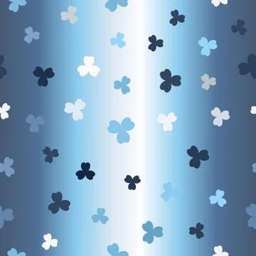 Glowing shamrock pattern. Seamless vector background Stock Illustration
