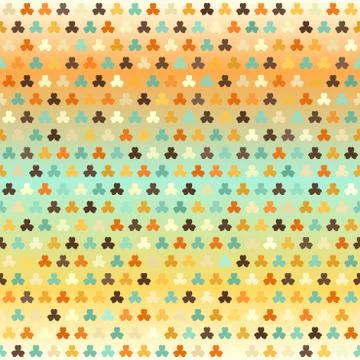 Glowing shamrock pattern. Seamless vector Stock Illustration