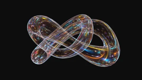 Glowing shape animation isolated on black background Stock Footage 280242571