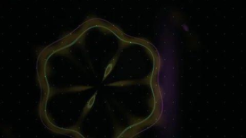 Glowing Shape Morphing on Dark Grid Background for Futuristic Technology Vi.. Stock Footage 343706649