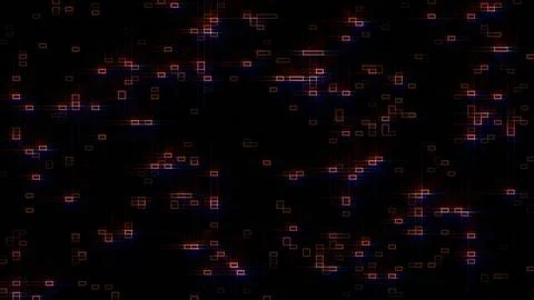 Glowing Shape Square High Tech Background Illustrazione stock