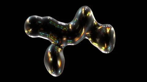 Glowing Shape With Wavy Flowing Animation Stock Footage 306246816