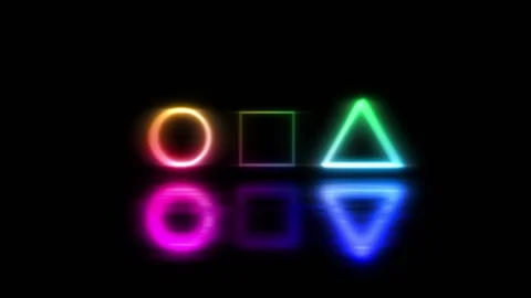 Glowing Shapes Stock Footage 221502884