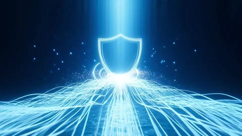 Glowing Shield Protection and Security Concept. Stock Footage 330336305