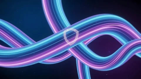 Glowing Shield Security Protection Concept Animation. Stock Footage 330336288
