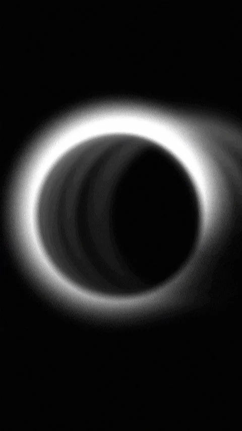 Glowing Silver Anamorphic Ring Stock Footage 340608505