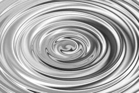 Glowing silver water ring with liquid ripple, abstract background texture Stock Illustration