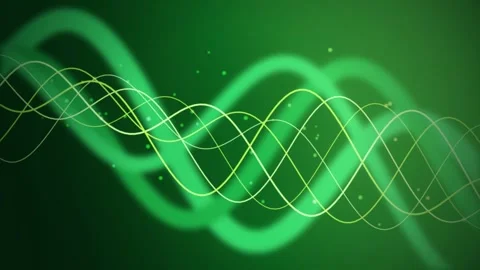 Glowing sinusoidal wave lines flow in a seamless loop Stock Footage 341274770
