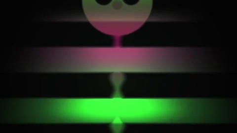 Glowing skull on colored lights. Video stock 335525213