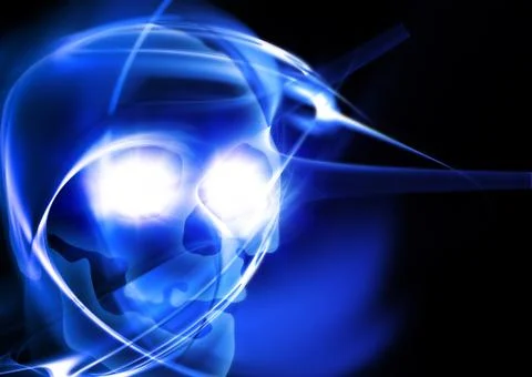 Glowing skull Stock Illustration